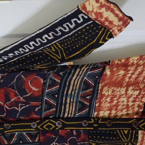 NWT JOHN MARK PARIS MULTICOLOR/MULTI-PATTERN TUNIC SZ S - Picture 6 of 16